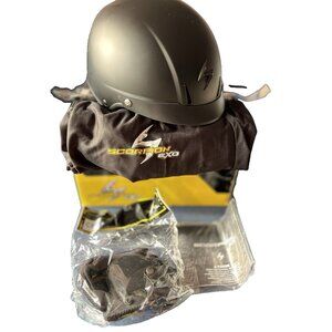 SCORPION EXO C 110 Helmet Size L Matte Black Accessories Dust Bag NEW Open Box